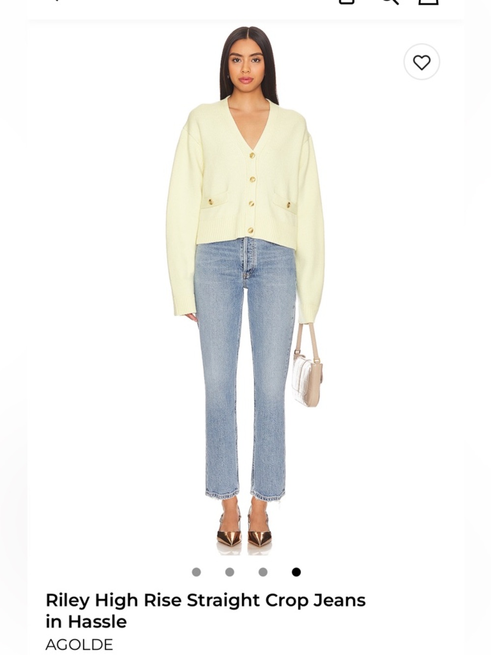 Agolde Riley in Hassle High-Rise Straight Crop Jeans